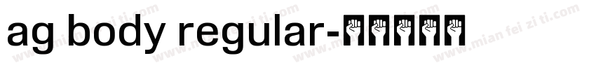 ag body regular字体转换